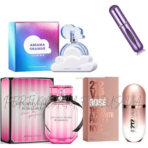 Cloud, Bombshell, 212Vip Rose+ perfumero