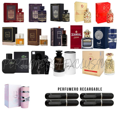 Kit ( 15 perfumes+ 4 perfumeros)