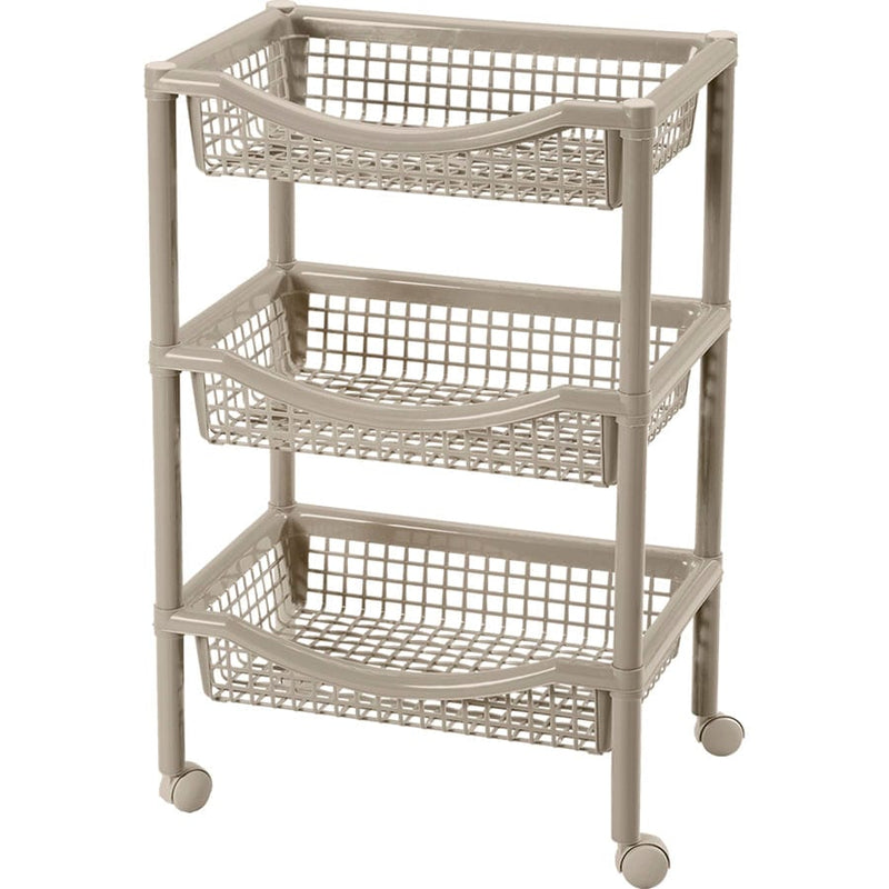 organizador 3 puestos plastico beige